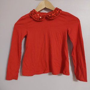 Piper red size medium 7 -8 girls long sleeve shirt